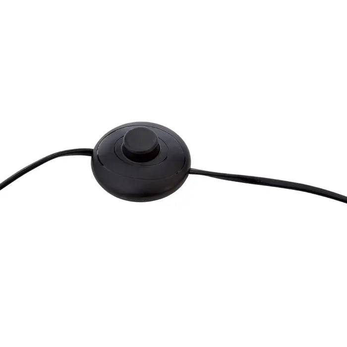 Calvo Black Rectangular Floor Lamp with White Linen Shade